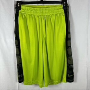 NWT Nike Elite Basketball Shorts Drawstring Waist Bright Green with Black M